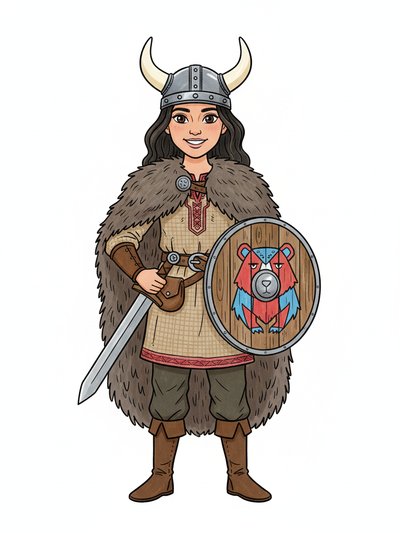 Gabriela's Viking Vibes ⚔️🌟 - Classic Coloring Book