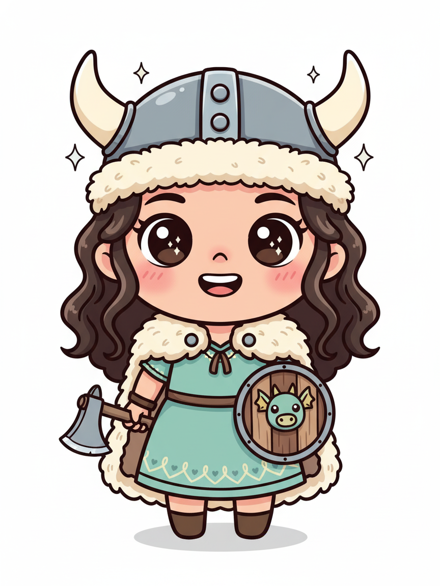Gabriela the Bold Viking - Kawaii Cute