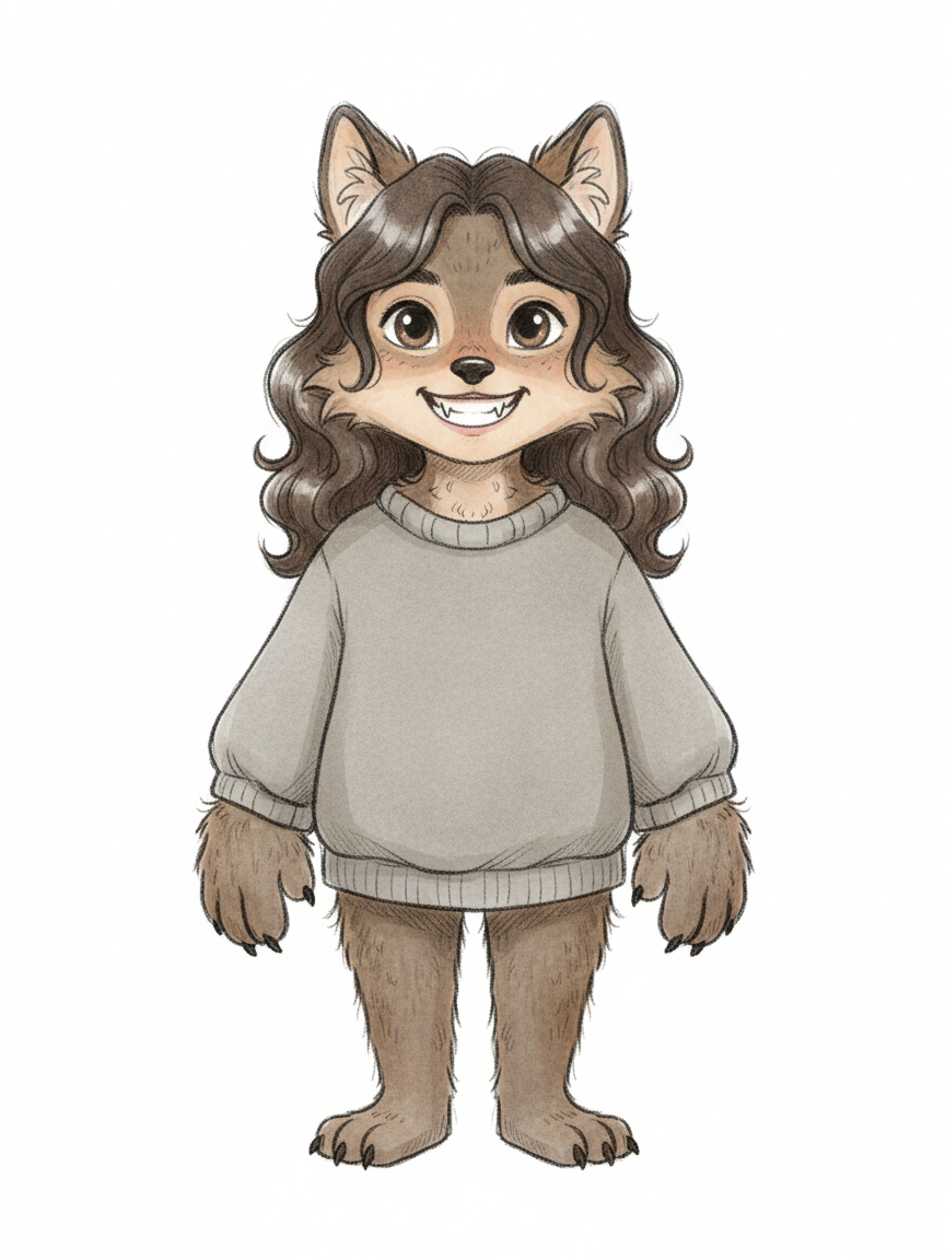 Gabriela the Werewolf - Gentle Pencil