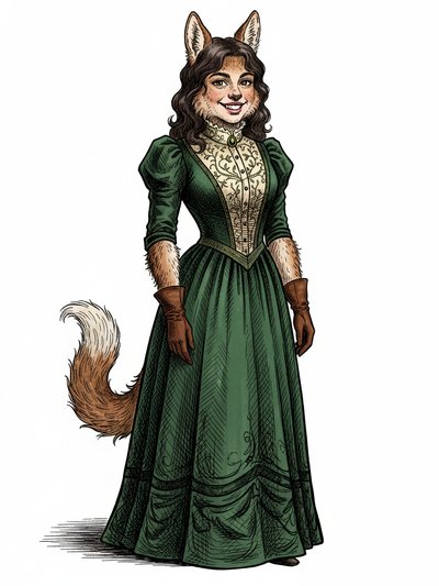 Gabriela's Howling Adventure 🌕 - Victorian Illustration