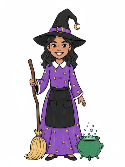 Gabriela's Magical Witchy World 🌟 - Classic Coloring Book