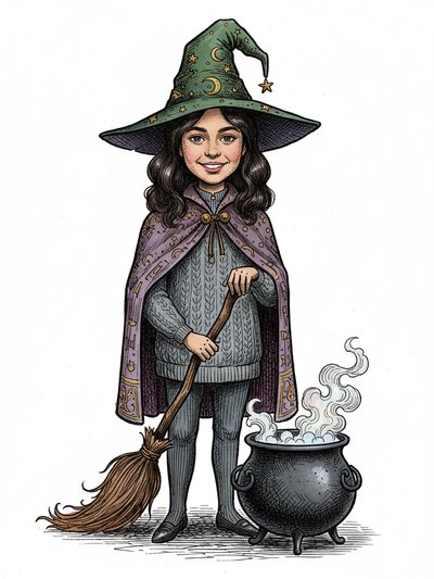 Gabriela's Magical Witchy World 🌟 - Victorian Illustration