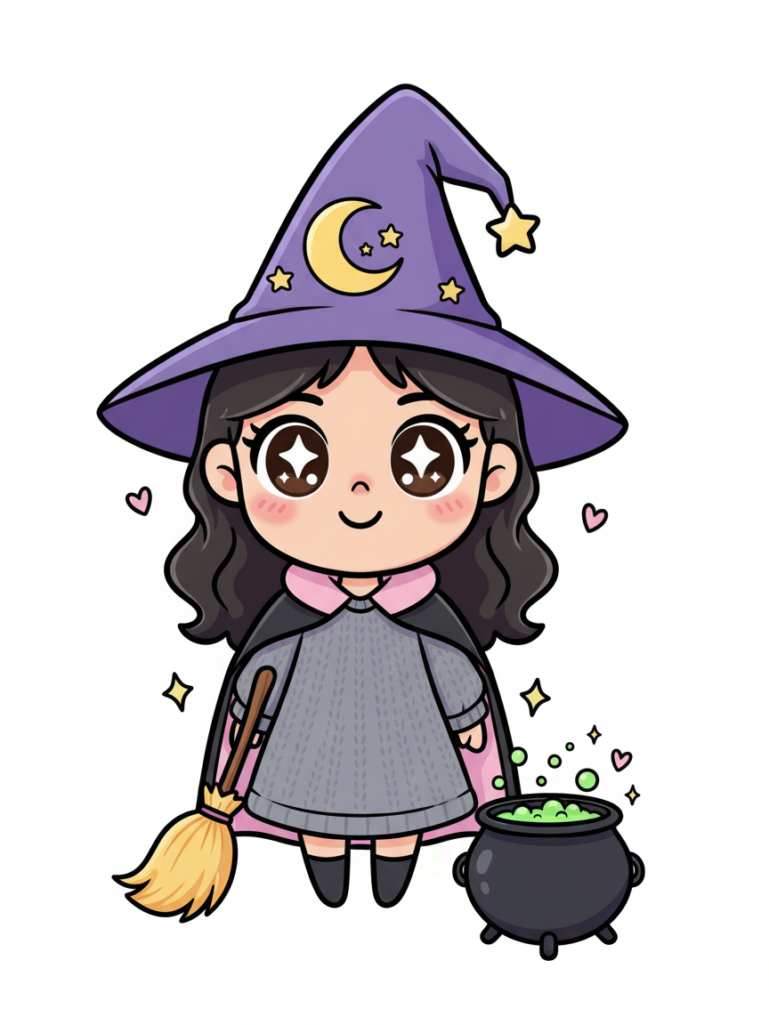 Gabriela the Enchanting Witch - Kawaii Cute