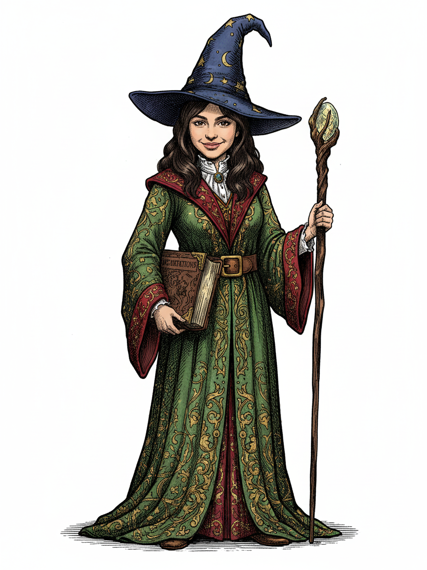 Gabriela the Spellbinder - Victorian Illustration