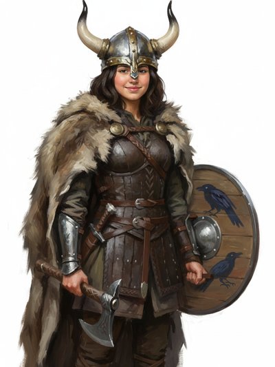 Gabriela's Viking Vibes ⚔️🌟 - Impressionist Painting