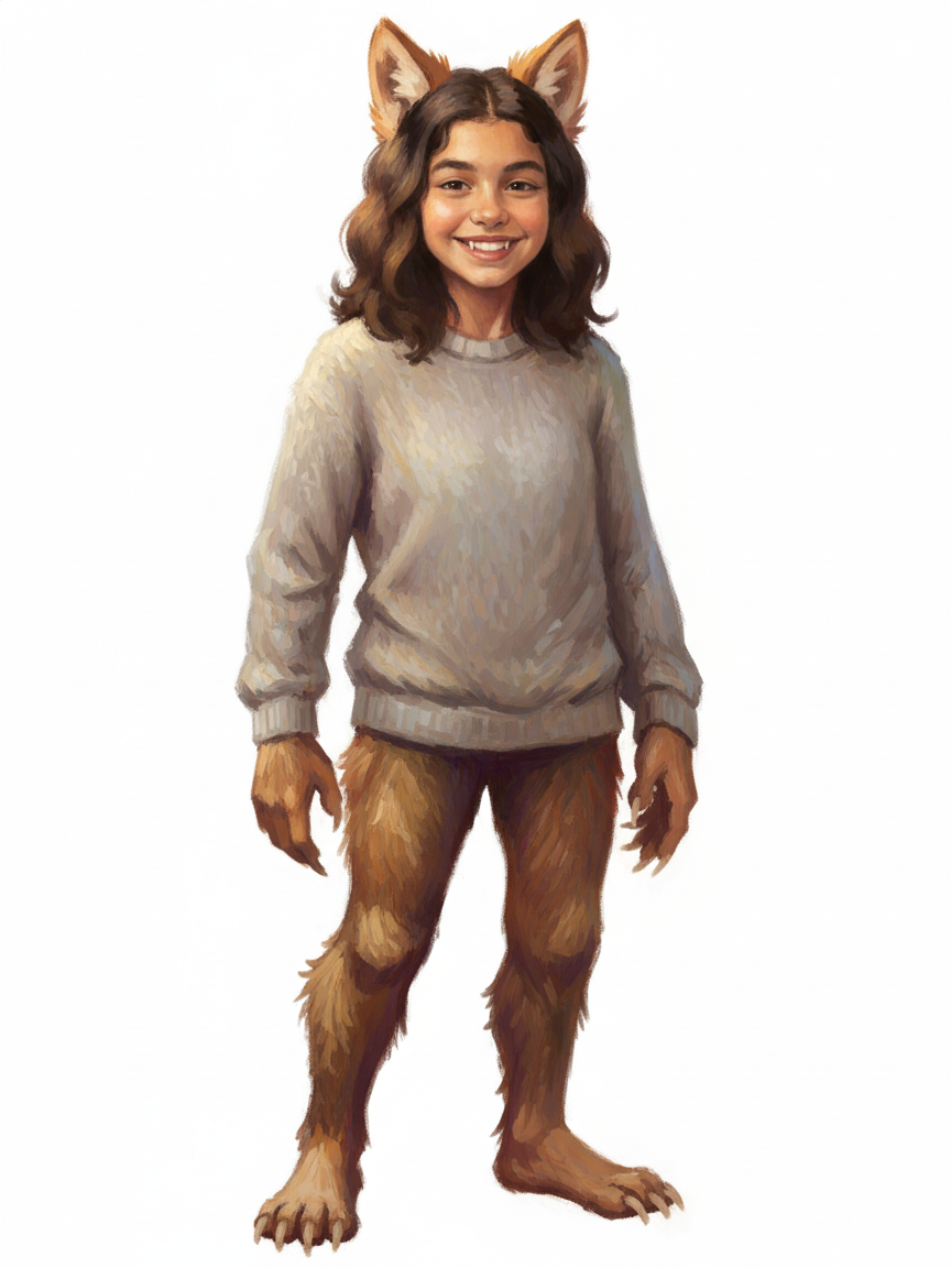 Gabriela the Werewolf - Impressionist Painting