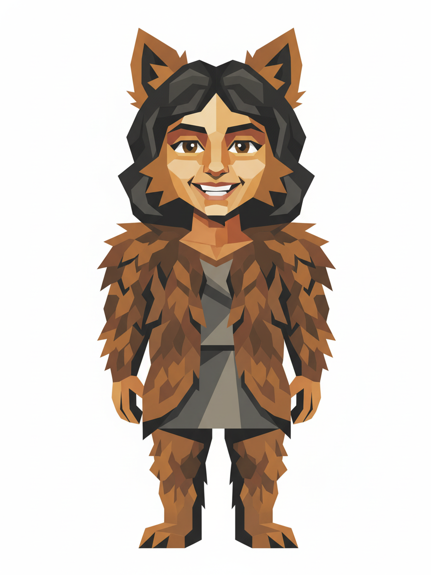 Gabriela the Werewolf - Cubist Painting