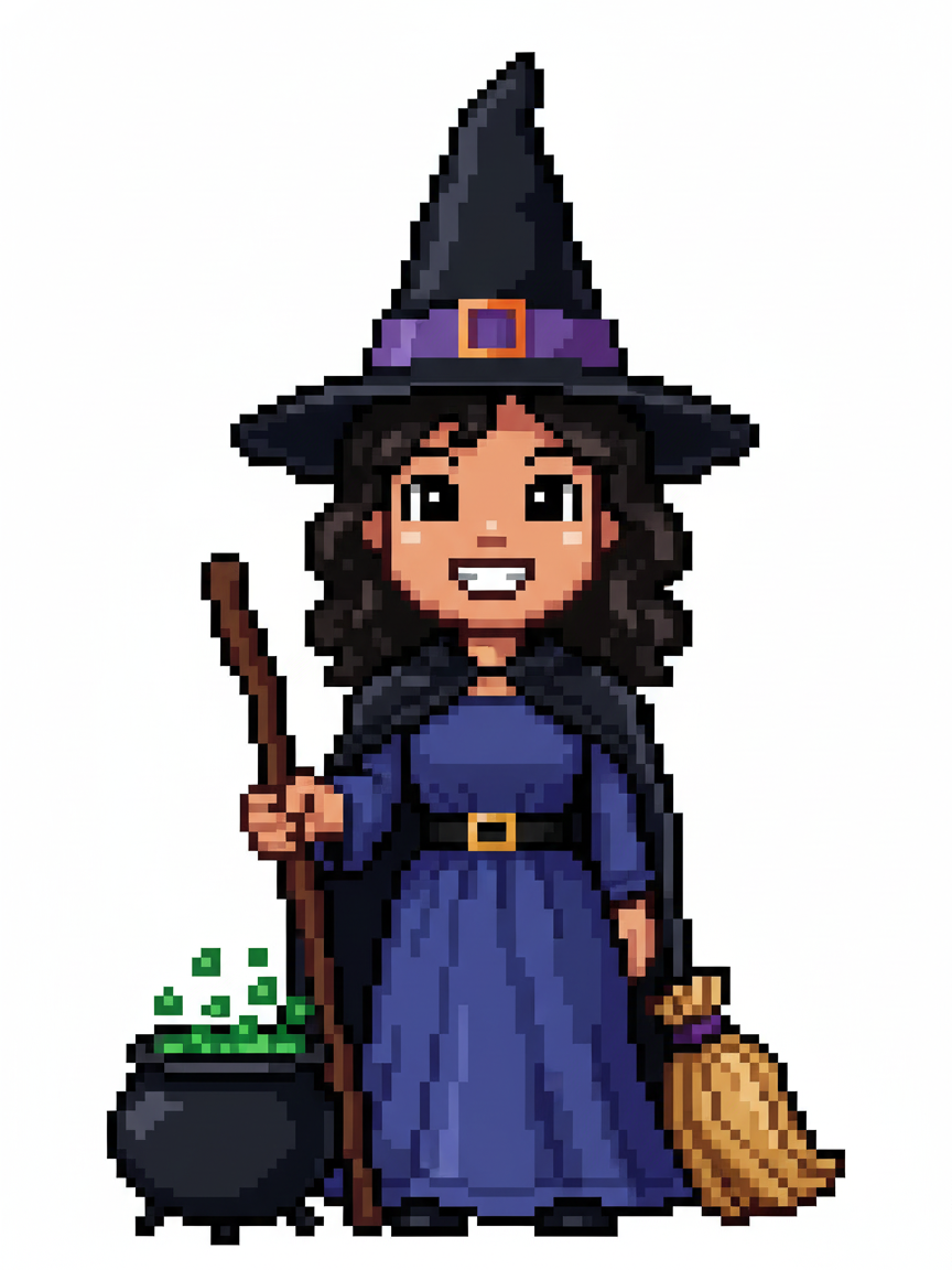 Gabriela the Enchanting Witch - Pixel Art