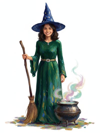 Gabriela's Magical Witchy World 🌟 - Impressionist Painting