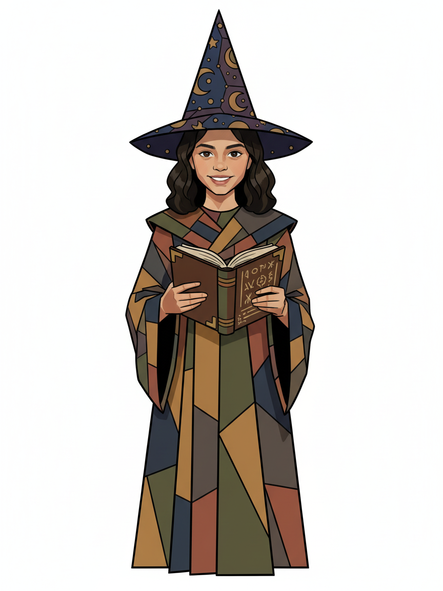 Gabriela the Spellbinder - Cubist Painting