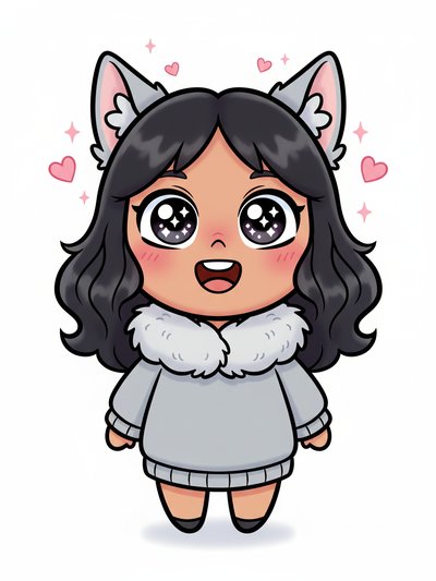 Gabriela's Wild Wolf Vibes 🐺 - Kawaii Cute