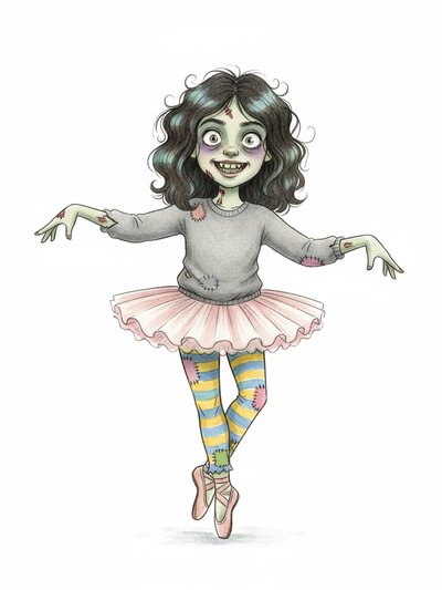 Gabriela's Playful Zombie Adventure - Gentle Pencil