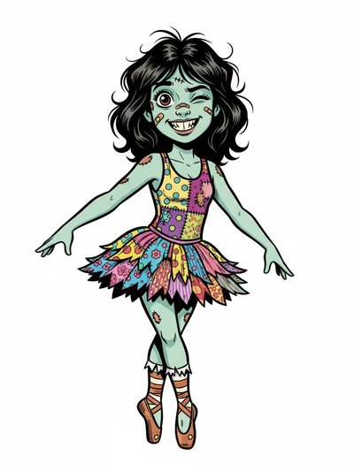 Gabriela's Playful Zombie Adventure - Comic Book