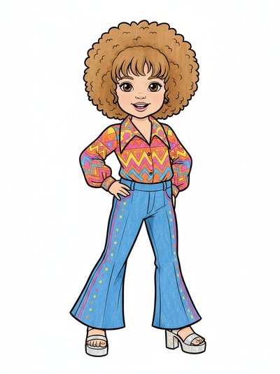 Julia's Groovy Disco Days 🌟 - Classic Coloring Book