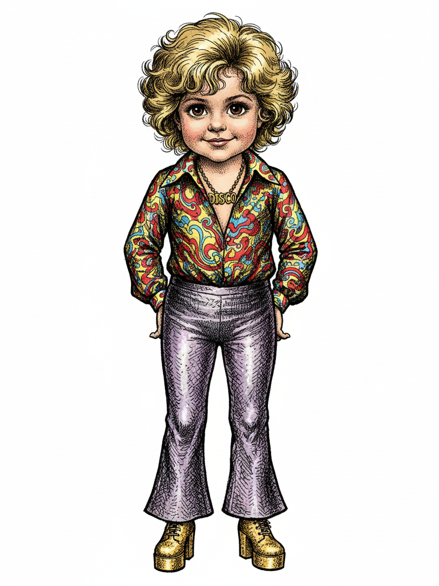 Disco Diva Julia - Victorian Illustration
