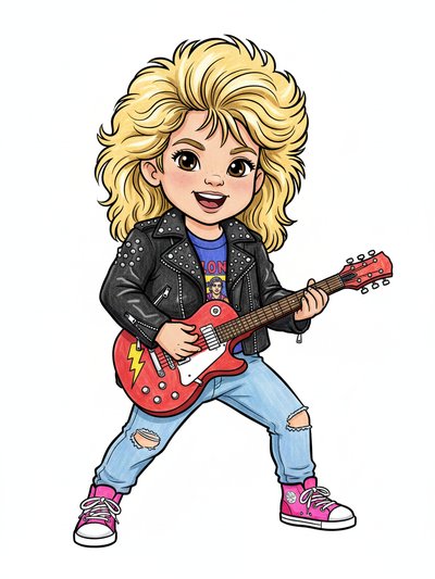 Rockin' Julia's 80s Adventure - Classic Coloring Book