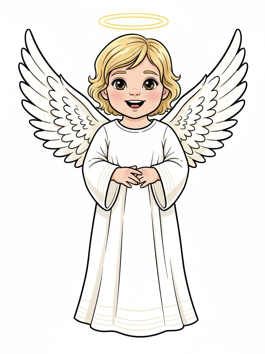 Angelic Julia - Classic Coloring Book