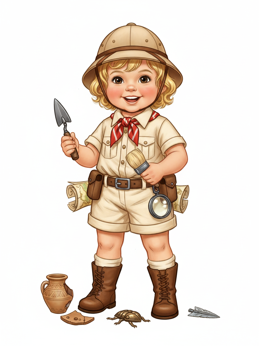 Julia the Little Archaeologist - Vintage Storybook