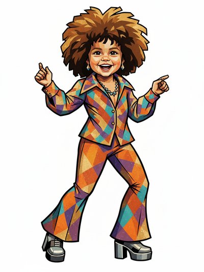 Julia's Groovy Disco Days 🌟 - Cubist Painting