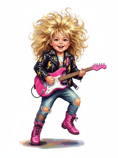 Rockin' Julia's 80s Adventure - Impressionist Painting