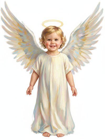 Our Angel Julia's Journey - Impressionist Painting