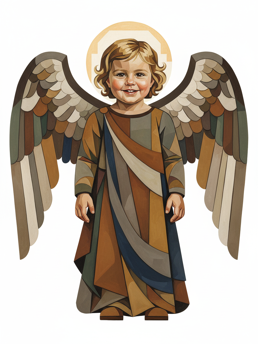 Angelic Julia - Cubist Painting