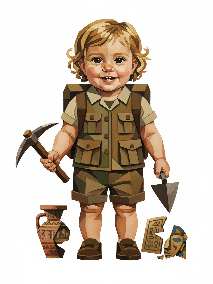 Julia the Little Archaeologist - Cubist Painting