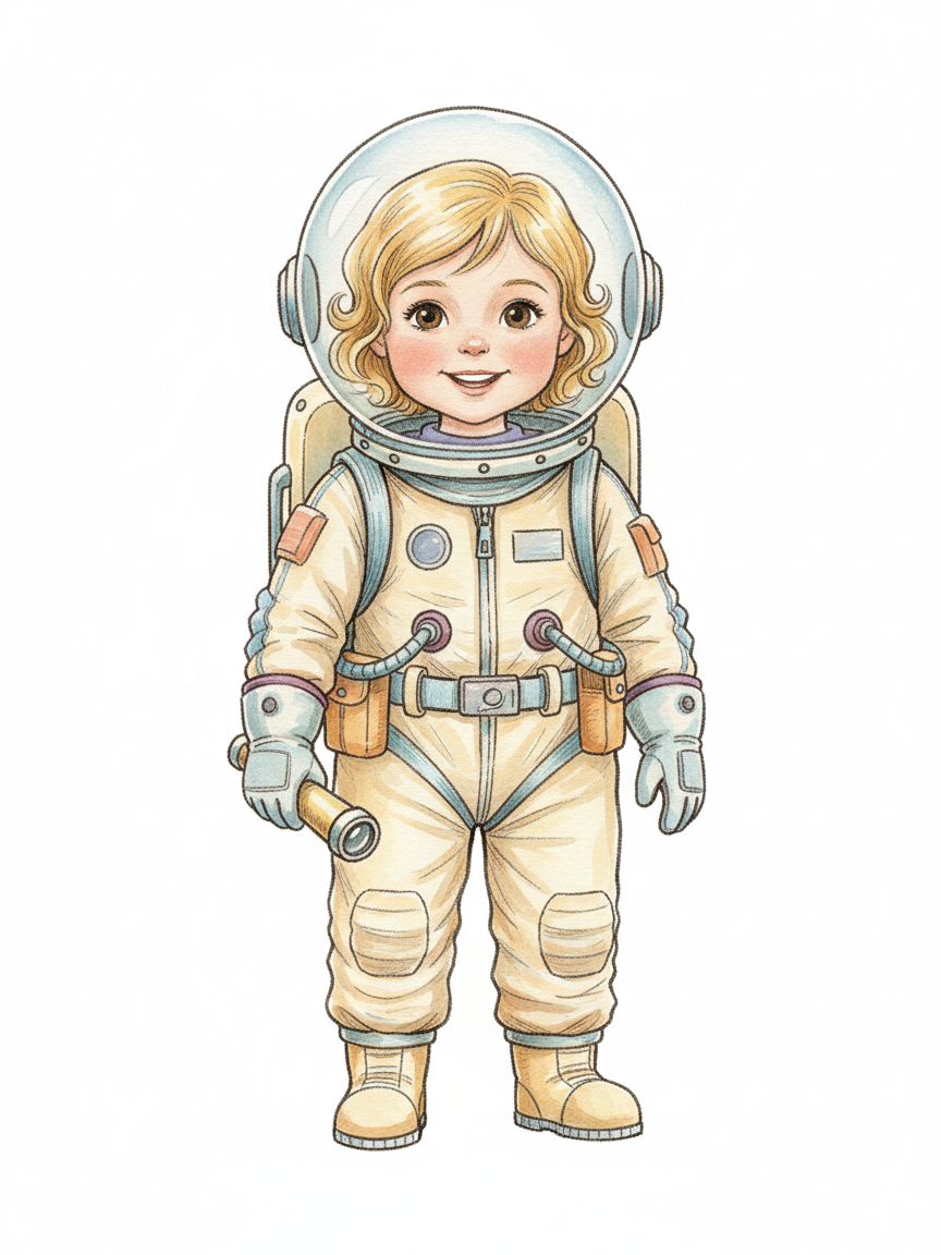 Julia the Star Explorer - Gentle Pencil