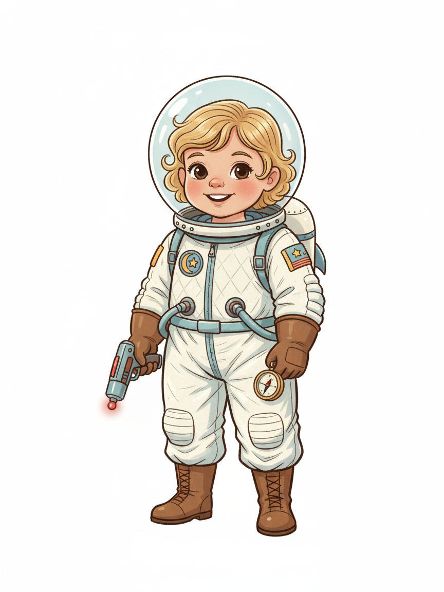 Julia the Star Explorer - Vintage Storybook