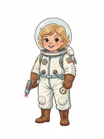 Our Julia in Space 🌌 - Vintage Storybook