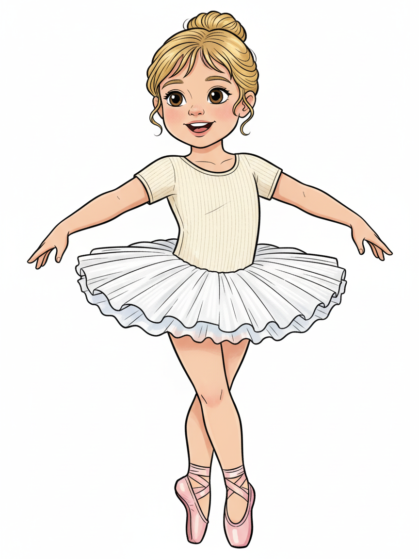 Ballerina Julia - Classic Coloring Book