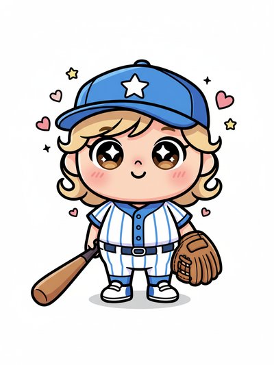 Julia's Baseball Adventures ⚾️ - Kawaii Cute
