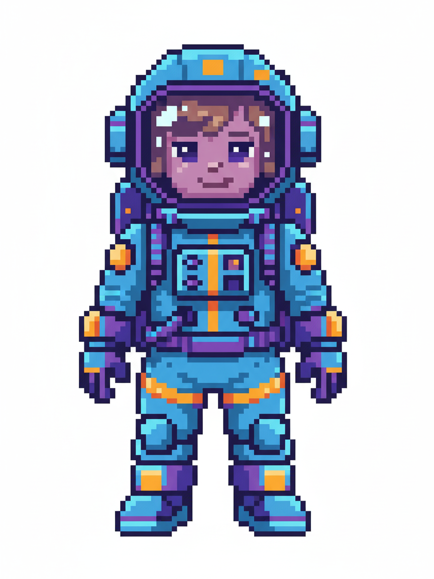 Julia the Star Explorer - Pixel Art