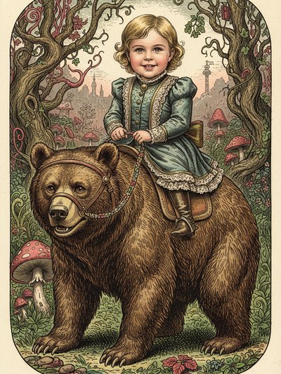 Julia's Bear Adventure 🐻 - Victorian Illustration