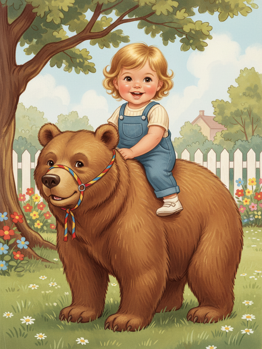 Bear Julia - Vintage Storybook