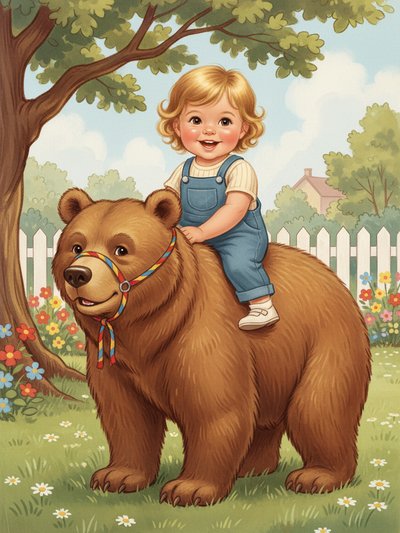 Julia's Bear Adventure 🐻 - Vintage Storybook