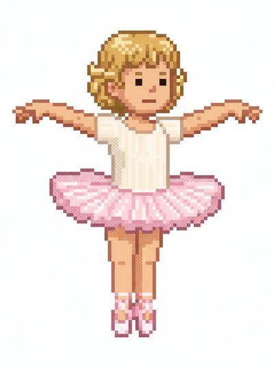 Julia's Ballet Daydreams - Pixel Art