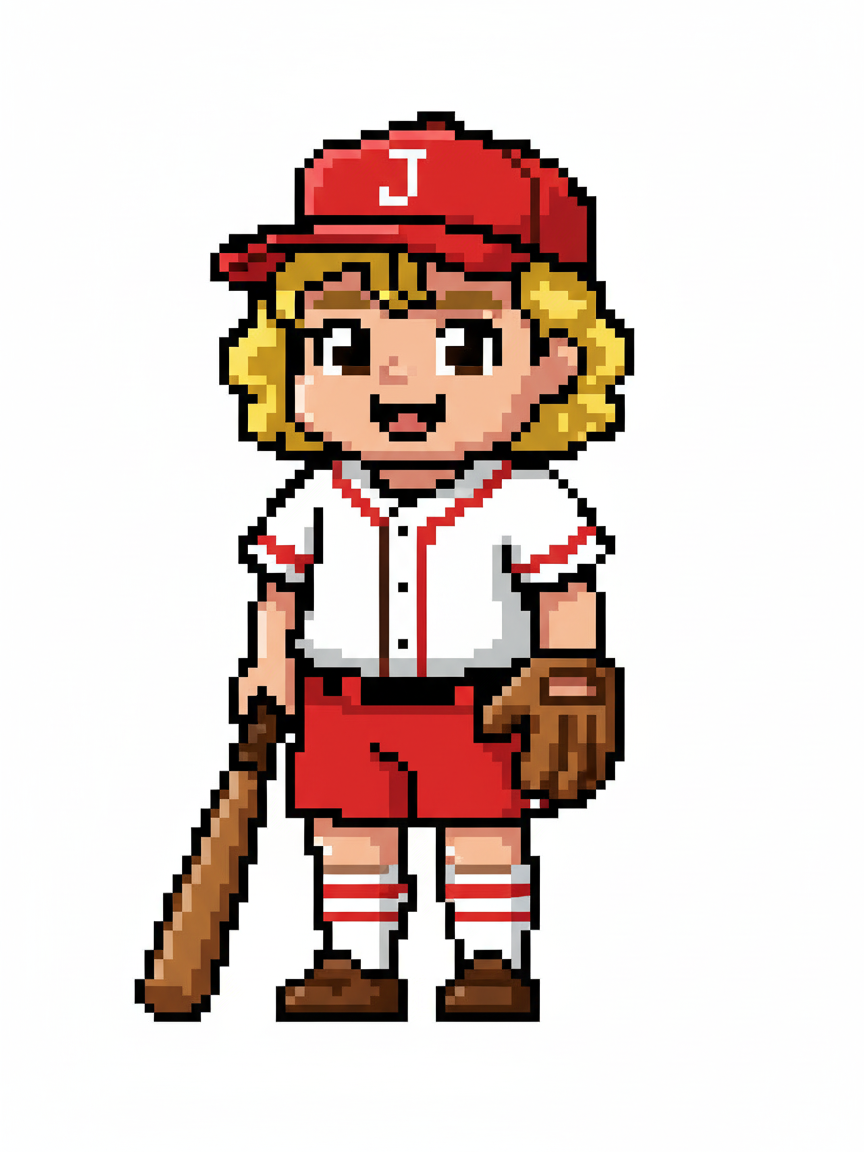 Baseball Julia - Pixel Art