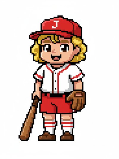 Julia's Baseball Adventures ⚾️ - Pixel Art