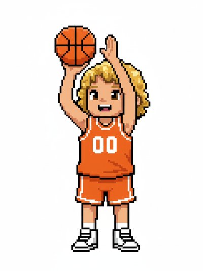 Our Little MVP Julia 🏀 - Pixel Art