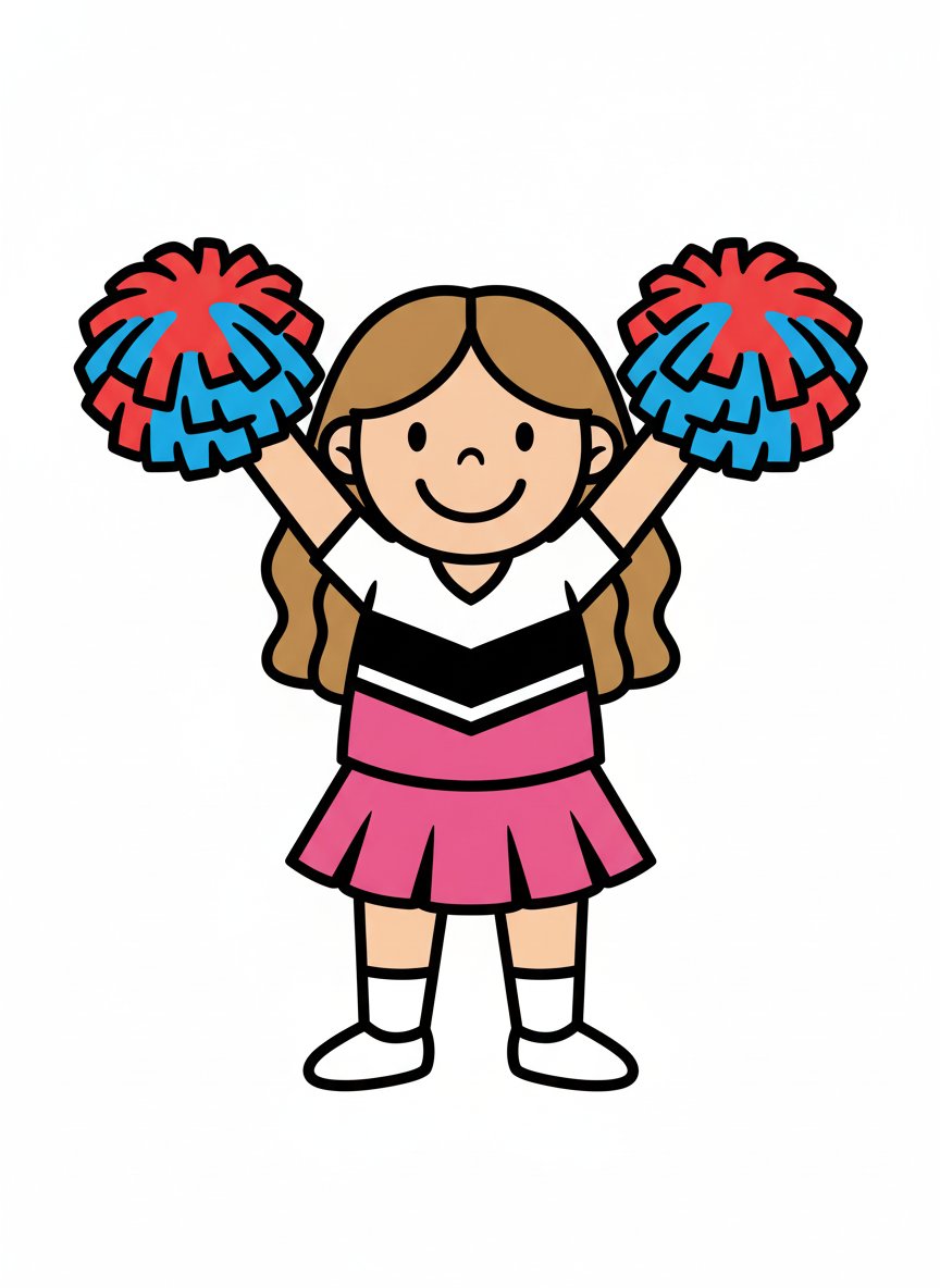 Cheerleader Mary - Preschool Simple