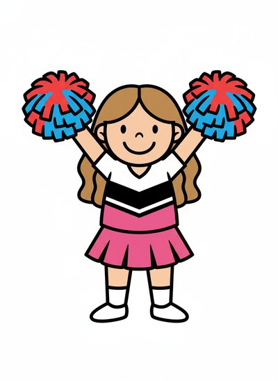 Mary's Cheerleader Adventure 🎉 - Preschool Simple