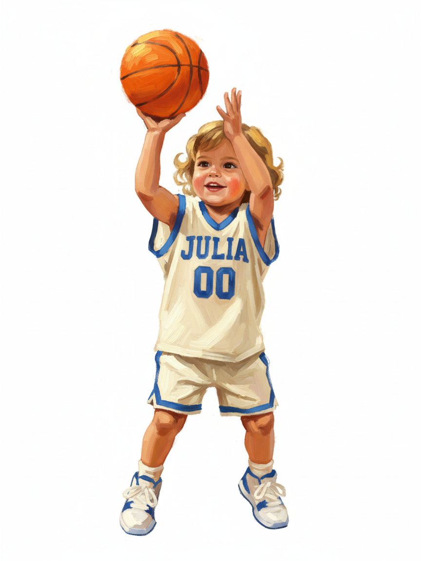 Julia the Baller - Impressionist Painting