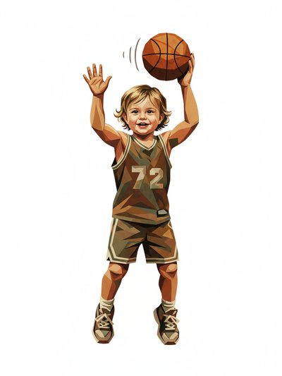 Our Little MVP Julia 🏀 - Cubist Painting