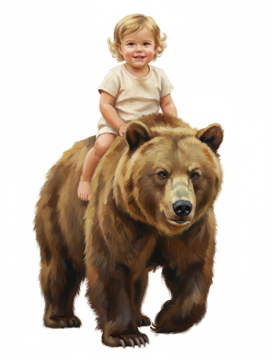 Bear Julia - Impressionist Painting