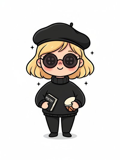 Julia's Beatnik Adventure 📚 - Kawaii Cute