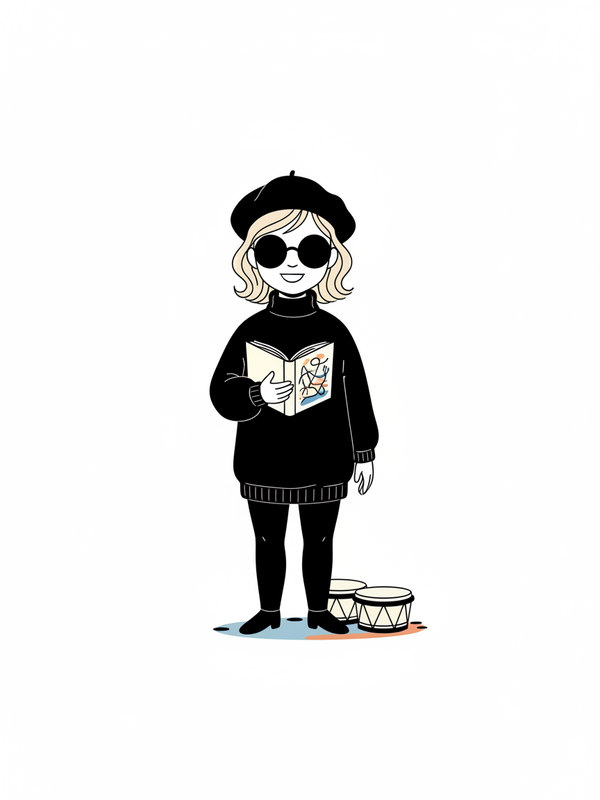 Julia the Beatnik Poet - Minimalist