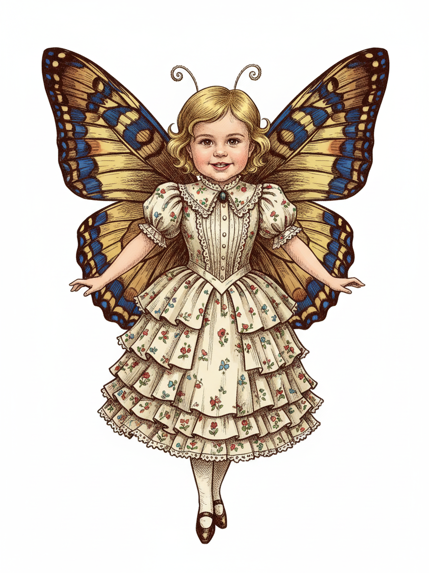 Butterfly Julia - Victorian Illustration