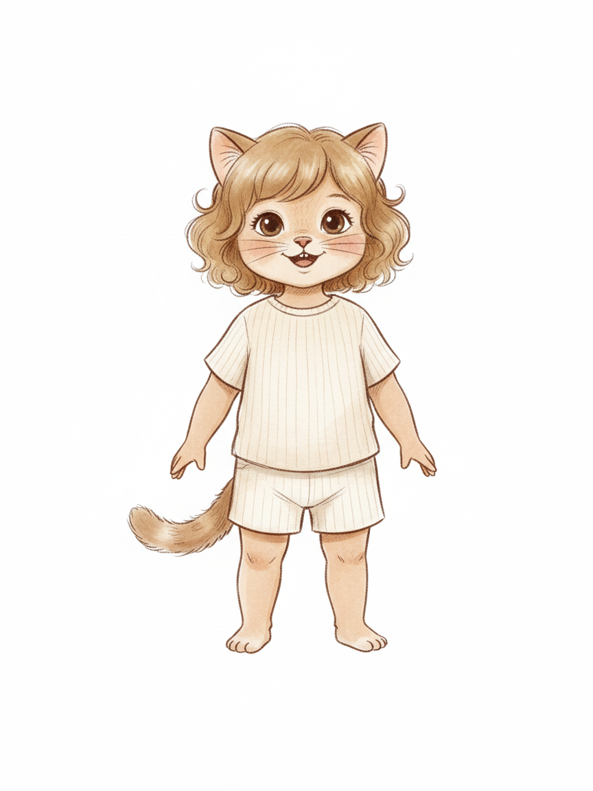 Julia the Curious Cat - Gentle Pencil