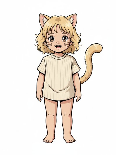 Julia's Playful Kitty Adventure - Classic Anime